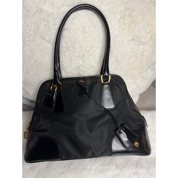Prada vintage Black Nylon & Leather Satchel – Authenticated - Picture 1 of 16